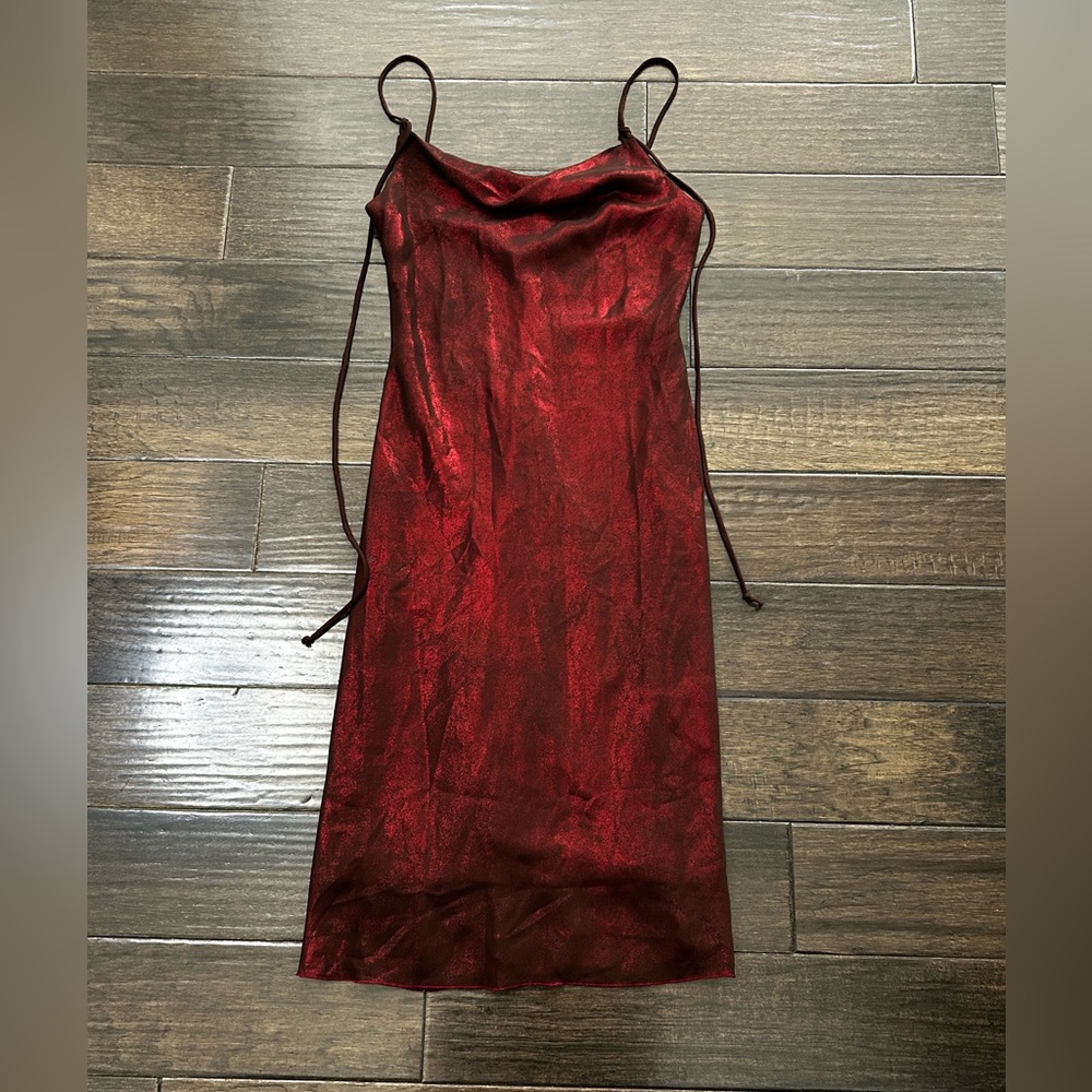 Jonathan Martin Red Dress Slip On Strappy Y2K Gothic Vampire